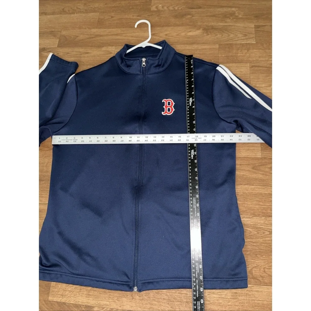 Boston Red Socks Men's Lightweight Jacket L Genuine MLB Blue White Racing Stripe